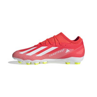 adidas X Crazyfast League Gras / Kunstgras Voetbalschoenen (MG) Felrood Wit Geel