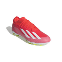 adidas X Crazyfast League Gras / Kunstgras Voetbalschoenen (MG) Felrood Wit Geel