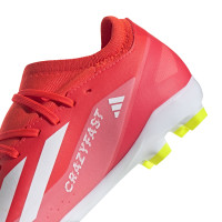 adidas X Crazyfast League Gras / Kunstgras Voetbalschoenen (MG) Felrood Wit Geel