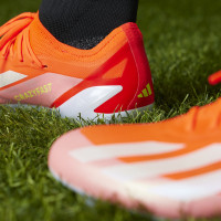 adidas X Crazyfast Elite Gras Voetbalschoenen (FG) Felrood Wit Geel