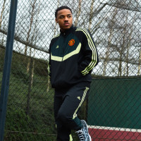 adidas Manchester United Woven Trainingsbroek 2023-2024 Zwart Donkergroen Felgroen