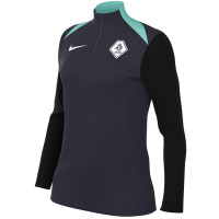 Nike KNVB Scheidsrechters Trainingstrui 1/4-Zip 2024-2026 Dames Donkerblauw Turquoise