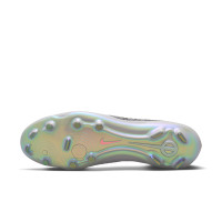Nike Tiempo Legend 10 Elite Gras Voetbalschoenen (FG) Grijs Zwart Roze