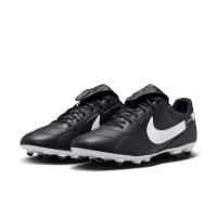 Nike Premier III Gras Football Shoes (FG) Black White Black