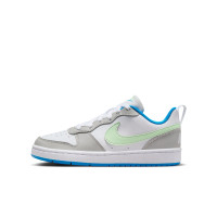 Nike Court Borough Low Recraft Sneakers Kids Wit Lichtgrijs Lichtgroen Felblauw