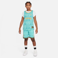Nike Liverpool X LeBron James Basketbalshirt 2023-2024 Kids Turquoise Goud Zwart