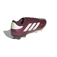 adidas Copa Pure 2 Elite KT Gras Voetbalschoenen (FG) Bordeauxrood Wit Geel