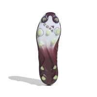 adidas Copa Pure 2 Elite KT Gras Voetbalschoenen (FG) Bordeauxrood Wit Geel