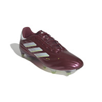 adidas Copa Pure 2 Elite Gras Voetbalschoenen (FG) Bordeauxrood Wit Geel