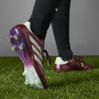 adidas Copa Pure 2 Elite Gras Voetbalschoenen (FG) Bordeauxrood Wit Geel