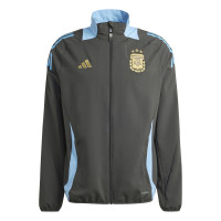 adidas Argentinië Presentatie Trainingsjack 2024-2026 Donkergrijs Lichtblauw Goud
