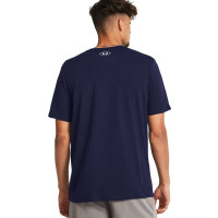 Under Armour Sportstyle Left Chest Logo T-Shirt Donkerblauw Lichtblauw