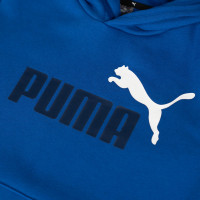 PUMA Essentials+ 2 Big Logo Hoodie Kids Blauw Zwart Wit
