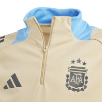 adidas Argentinië Trainingstrui 1/4-Zip 2024-2026 Kids Beige Lichtblauw Donkergrijs