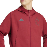 adidas België Travel Vest 2024-2026 Donkerrood Donkergrijs