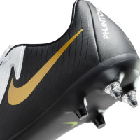 Nike Phantom GX II Academy IJzeren-Nop Voetbalschoenen (SG) Zwart Gebroken Wit Goud