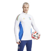 adidas Italië Trainingstrui 1/4-Zip 2024-2026 Wit Blauw Goud