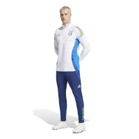 adidas Italië Trainingstrui 1/4-Zip 2024-2026 Wit Blauw Goud