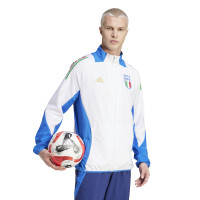 adidas Italië Presentatie Trainingsjack 2024-2026 Wit Blauw Goud