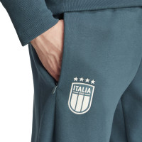 adidas Italië Travel Trainingspak 2024-2026 Donkergroen Wit