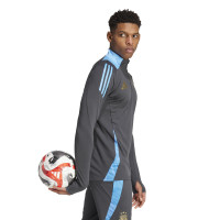 adidas Argentinië Trainingspak 1/4-Zip 2024-2026 Donkergrijs Lichtblauw Goud