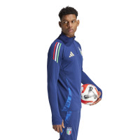 adidas Italië Trainingstrui 1/4-Zip 2024-2026 Donkerblauw Blauw Goud