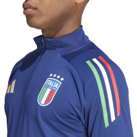 adidas Italië Trainingstrui 1/4-Zip 2024-2026 Donkerblauw Blauw Goud