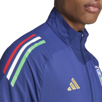 adidas Italië Presentatie Trainingsjack 2024-2026 Donkerblauw Blauw Goud