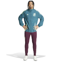 adidas Mexico Presentatie Trainingspak 2024-2026 Donkergroen Bordeauxrood Felgroen