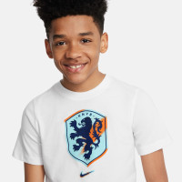 Nike Netherlands Crest T-Shirt 2024-2026 Kids White
