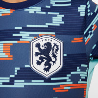 Nike Nederland Pre-Match Trainingsset 2024-2026 Kids Blauw Oranje Wit