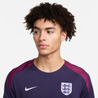 Nike Engeland Strike Trainingsshirt 2024-2026 Donkerblauw Bordeaux Wit