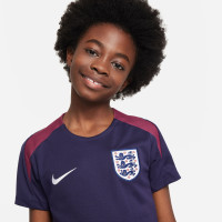 Nike Engeland Strike Trainingsshirt 2024-2026 Kids Donkerblauw Bordeaux Wit