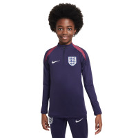 Nike Engeland Strike Trainingspak 1/4-Zip 2024-2026 Kids Donkerblauw Rood Wit