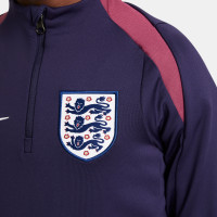 Nike Engeland Strike Trainingstrui 1/4-Zip 2024-2026 Kids Donkerblauw Rood Wit