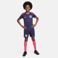 Nike Engeland Strike Trainingsbroekje 2024-2026 Kids Donkerblauw Bordeauxrood