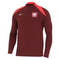 Nike Poland Strike Tracksuit 1/4-Zip 2024-2026 Burgundy Bright Red