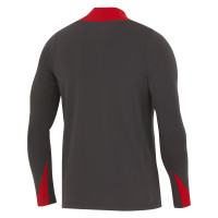 Nike Turkije Strike Trainingstrui 1/4-Zip 2024-2026 Donkergrijs Rood