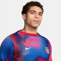 Nike USA Pre-Match Training Shirt 2024-2026 Red Blue White
