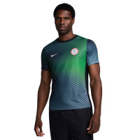 Nike Nigeria Pre-Match Training Shirt 2024-2026 Green Blue Black White