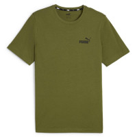 PUMA Essentials Small Logo T-Shirt Olijfgroen Zwart