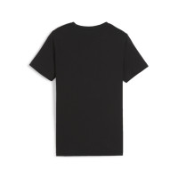 PUMA Essentials+ 2 Logo T-Shirt Kids Zwart Lichtgroen Wit