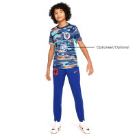 Nike Nederland Pre-Match Trainingsshirt 2024-2026 Kids Blauw Wit