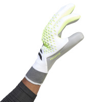 adidas Predator Pro Fingersave Keepershandschoenen Wit Grijs Felgeel Zwart