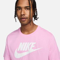 Nike Sportswear Icon Futura T-Shirt Roze Wit