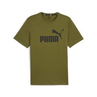 PUMA Essentials Logo T-Shirt Olijfgroen Zwart