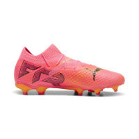 PUMA Future 7 Pro Gras / Kunstgras Voetbalschoenen (MG) Roze Zwart Oranje