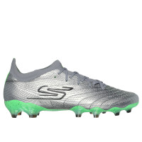 Skechers SKX_01 Elite Low Gras Voetbalschoenen (FG) Zilver Groen