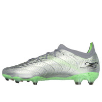 Skechers SKX_01 Elite Low Gras Voetbalschoenen (FG) Zilver Groen