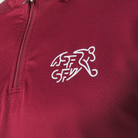 PUMA Zwitserland Trainingspak 1/4-Zip 2024-2026 Bordeauxrood Donkergrijs Wit